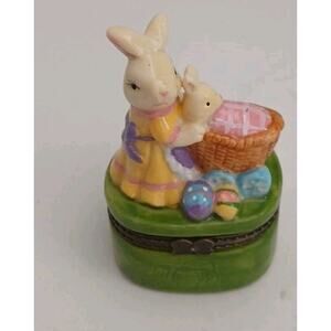 Porcelain Easter Bunny Tricket Box